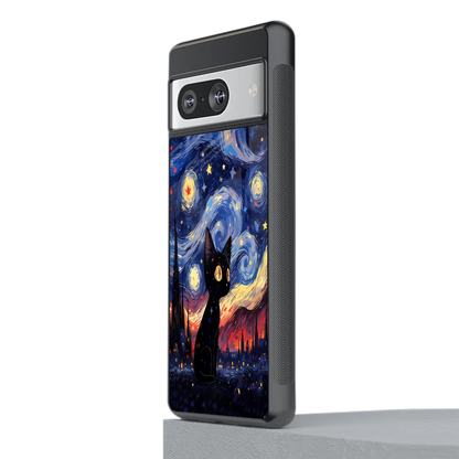Starry Whiskers stylish phone case for google pixel 8 | glossy glass and slim fit
