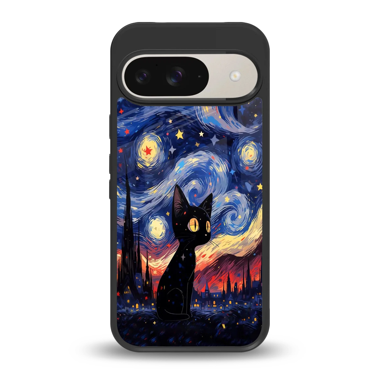 Starry Whiskers back phone cover | glass case for google pixel 9