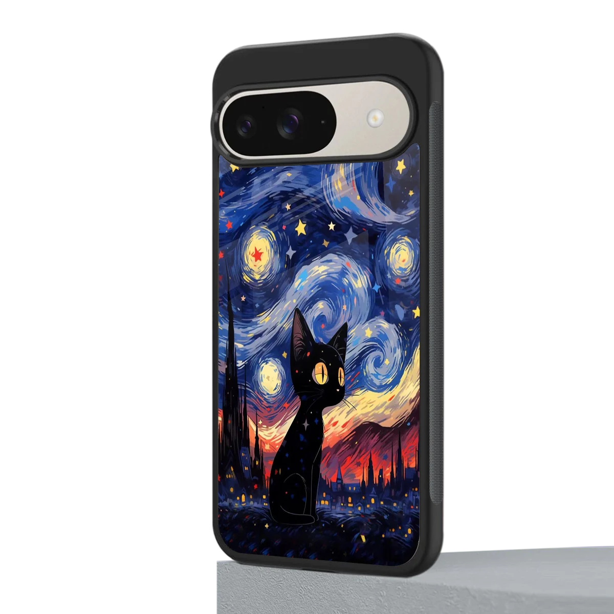 Starry Whiskers google pixel 9 mobile cover | shockproof glass phone case