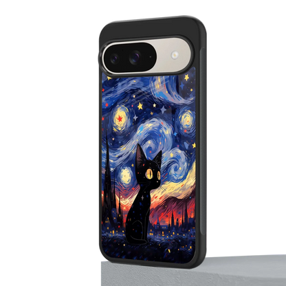 Starry Whiskers google pixel 9 mobile cover | shockproof glass phone case