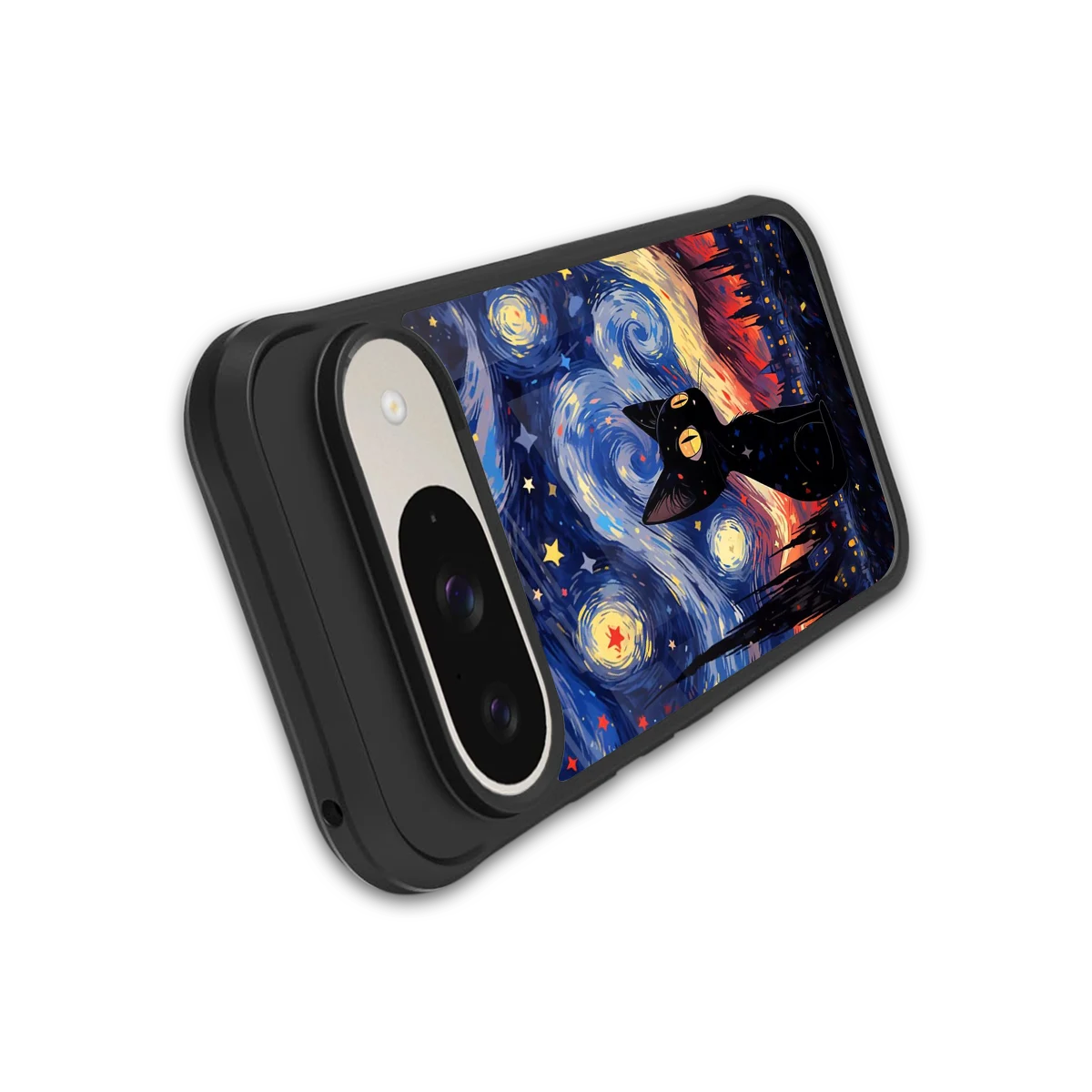 Starry Whiskers stylish phone case for google pixel 9 | glossy glass and slim fit