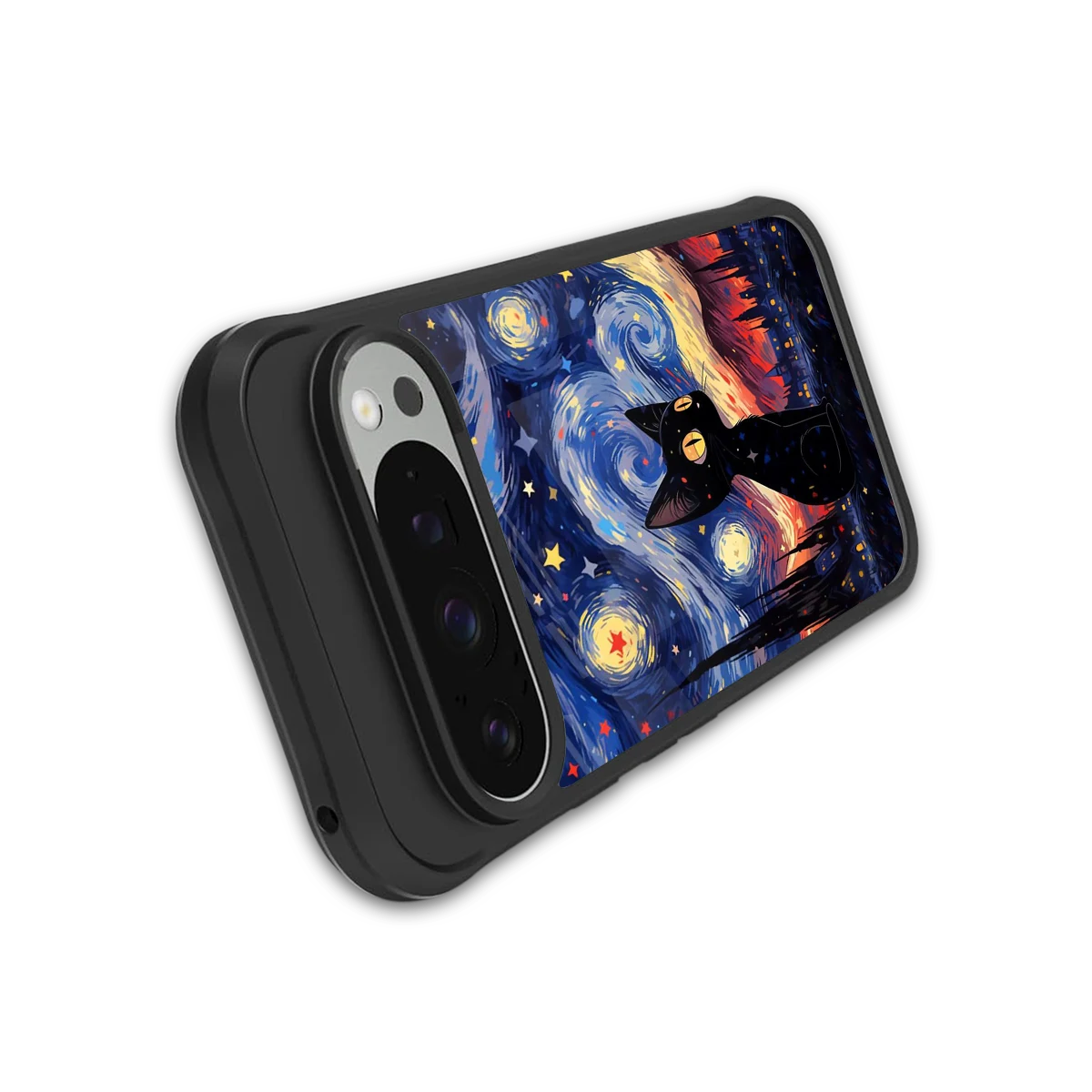 Starry Whiskers stylish phone case for google pixel 9 pro | glossy glass and slim fit