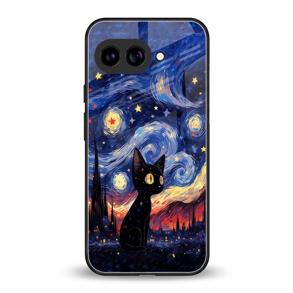 Starry Whiskers back phone cover | glass case for google pixel 10a