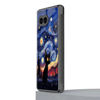 Starry Whiskers google pixel 10a mobile cover | shockproof glass phone case