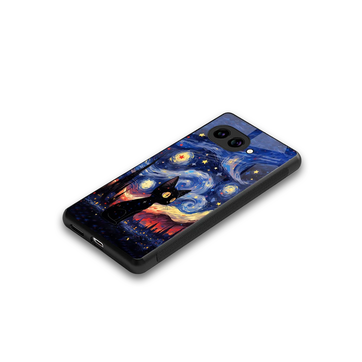Starry Whiskers stylish phone case for google pixel 10a | glossy glass and slim fit