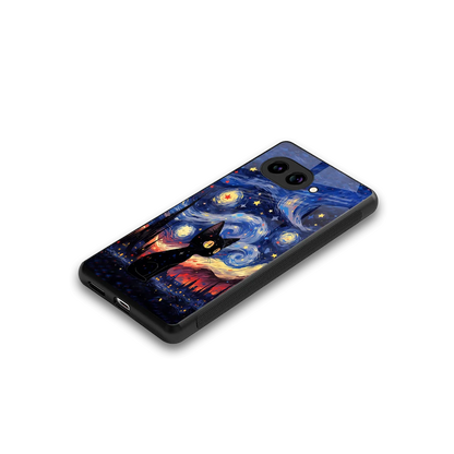 Starry Whiskers stylish phone case for google pixel 10a | glossy glass and slim fit