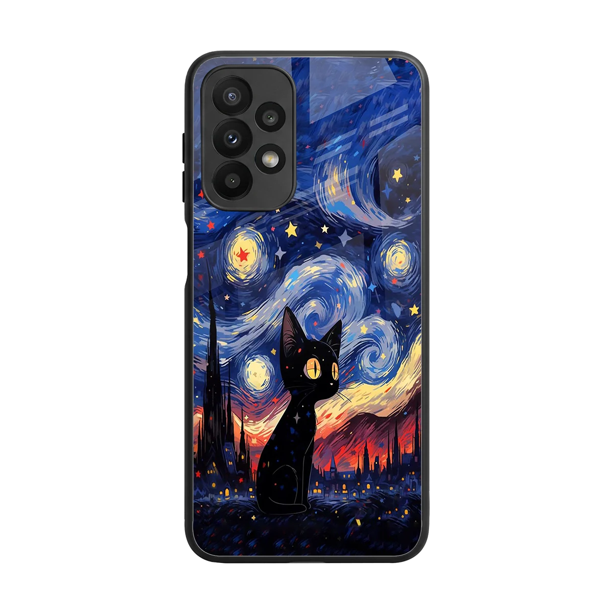 Starry Whiskers back phone cover | glass case for samsung galaxy a23