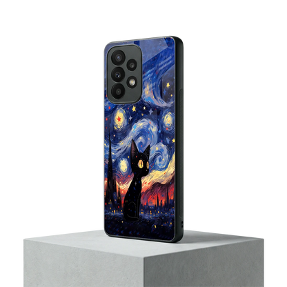 Starry Whiskers samsung galaxy a23 mobile cover | shockproof glass phone case