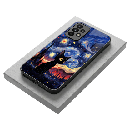 Starry Whiskers stylish phone case for samsung galaxy a23 | glossy glass and slim fit