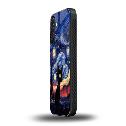 Starry Whiskers samsung galaxy a55 5g mobile cover | shockproof glass phone case