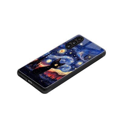 Starry Whiskers stylish phone case for samsung galaxy a55 5g | glossy glass and slim fit