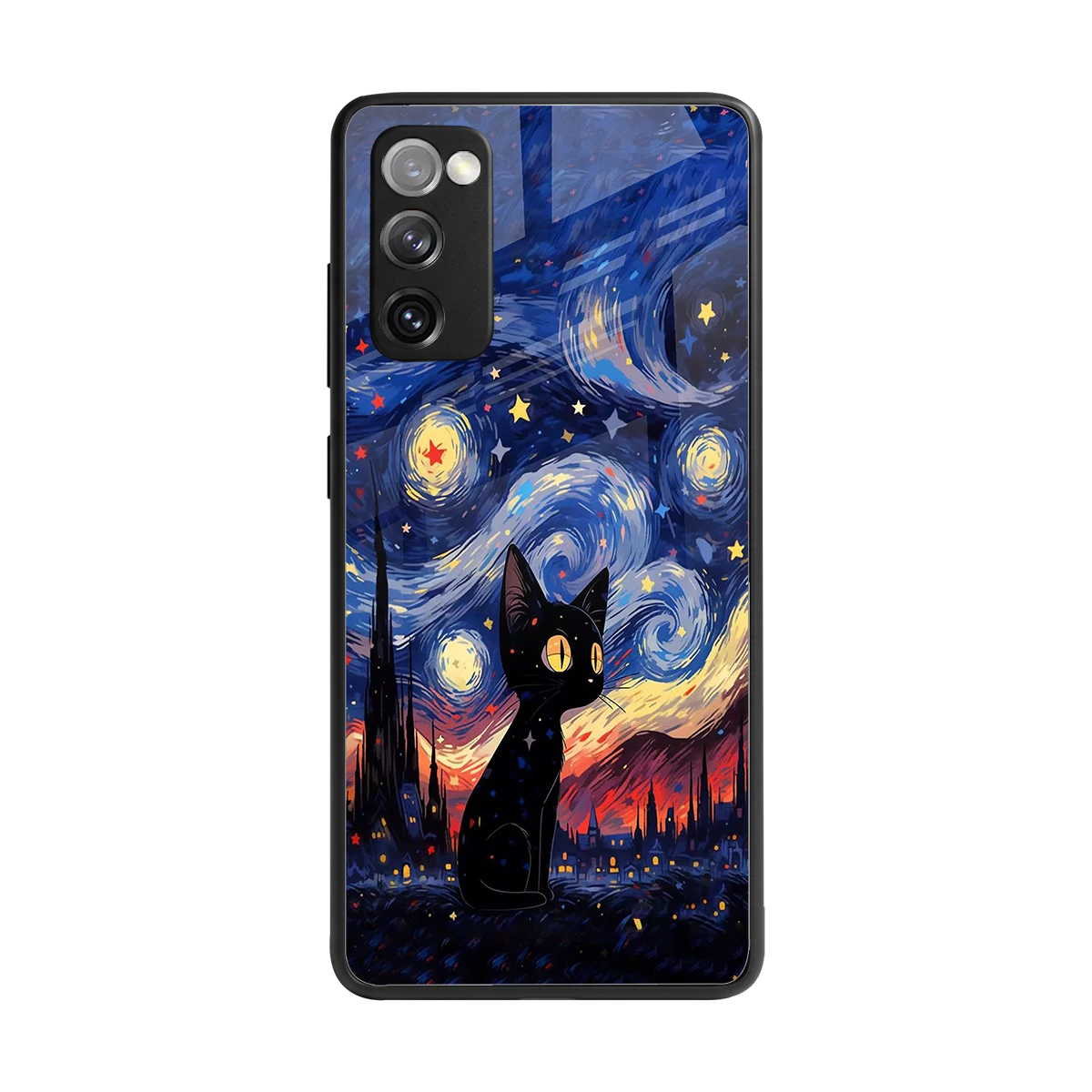 Starry Whiskers back phone cover | glass case for samsung galaxy s20 fe