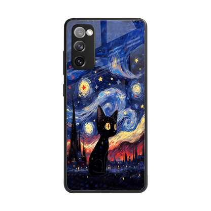 Starry Whiskers back phone cover | glass case for samsung galaxy s20 fe