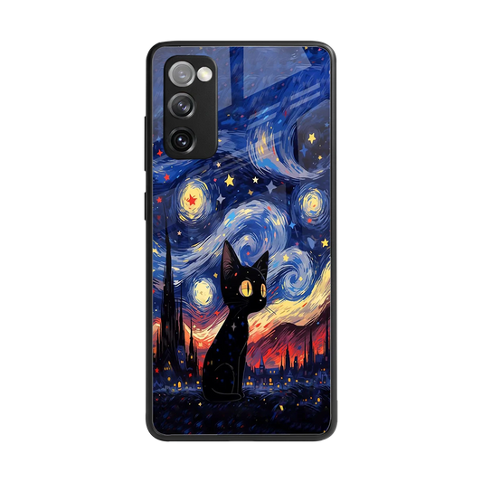 Starry Whiskers back phone cover | glass case for samsung galaxy s20 fe