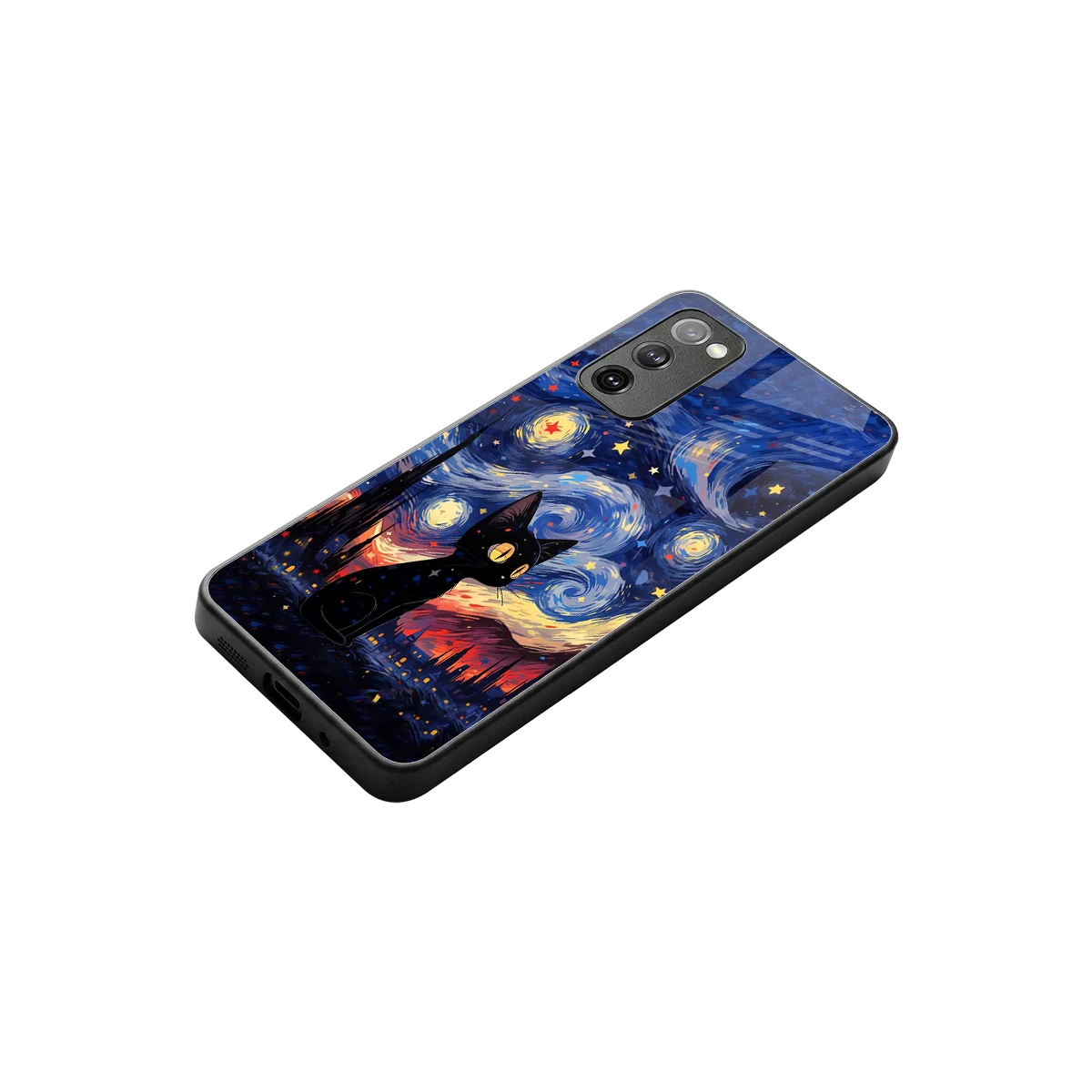Starry Whiskers stylish phone case for samsung galaxy s20 fe | glossy glass and slim fit