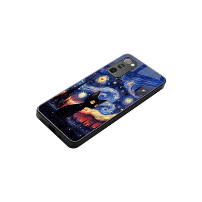 Starry Whiskers stylish phone case for samsung galaxy s20 fe | glossy glass and slim fit