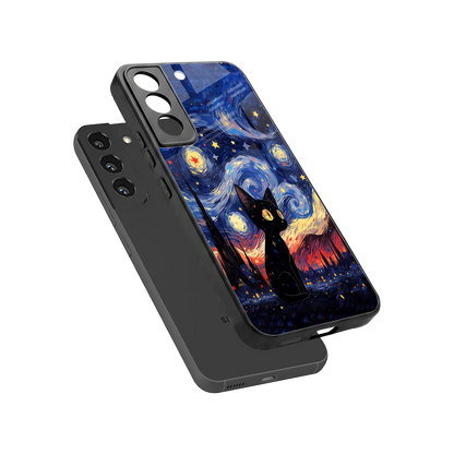 Starry Whiskers sleek samsung galaxy s22 cover with tempered glass back and TPU edges