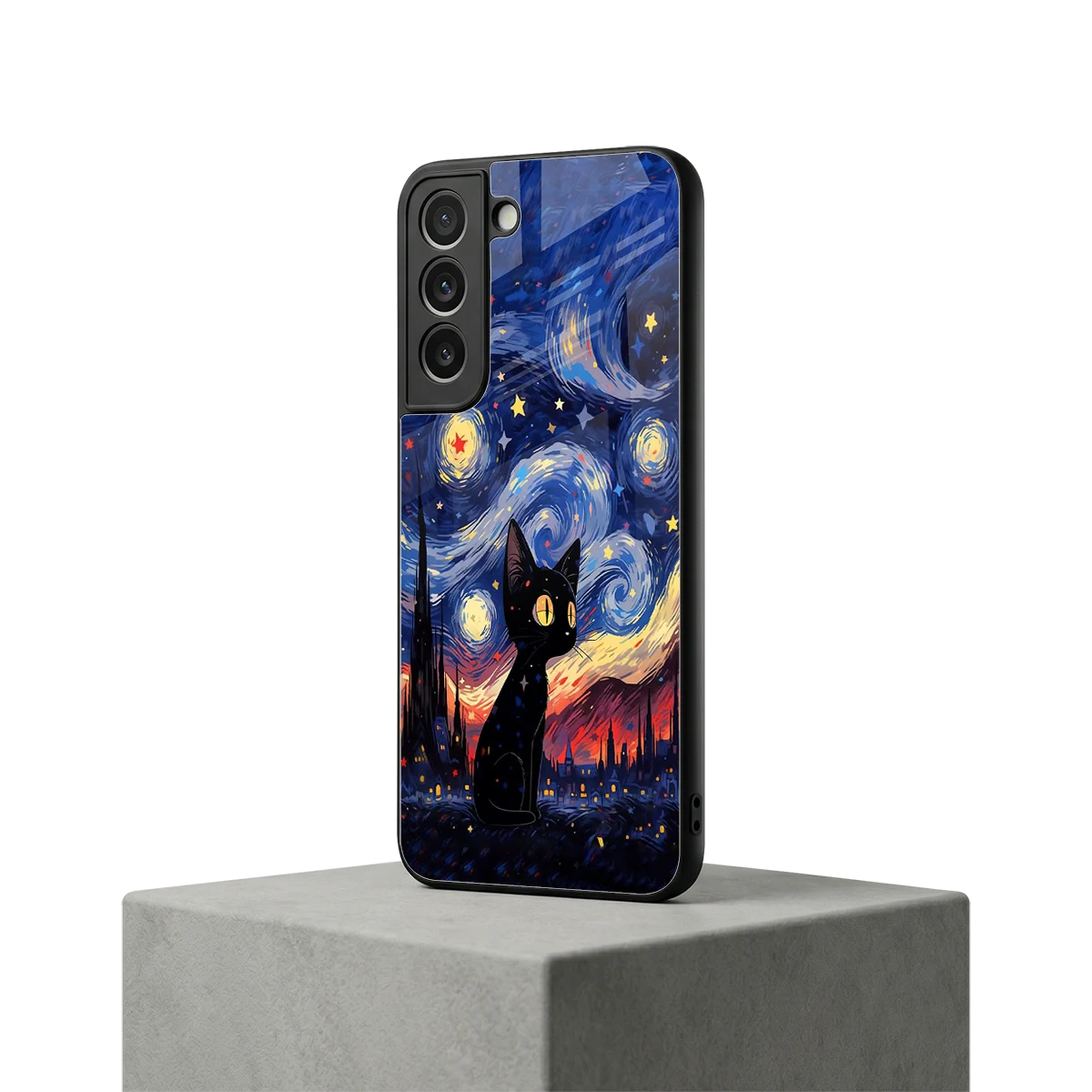 Starry Whiskers samsung galaxy s22 mobile cover | shockproof glass phone case