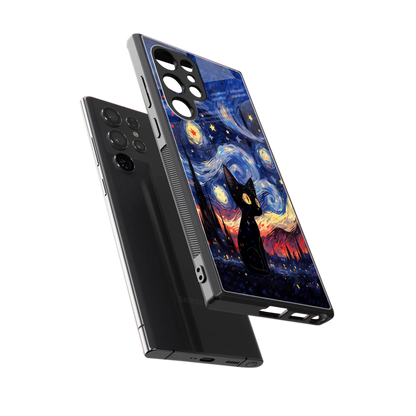 Starry Whiskers sleek samsung galaxy s24 ultra cover with tempered glass back and TPU edges
