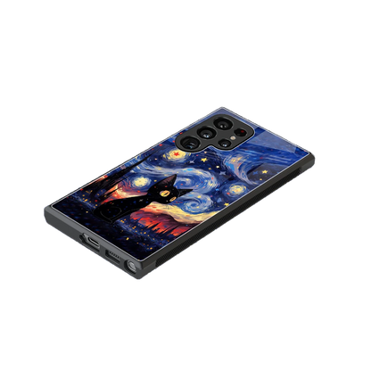 Starry Whiskers stylish phone case for samsung galaxy s24 ultra | glossy glass and slim fit