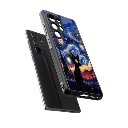 Starry Whiskers sleek samsung galaxy s25 ultra cover with tempered glass back and TPU edges