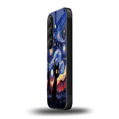 Starry Whiskers samsung galaxy s25 fe mobile cover | shockproof glass phone case