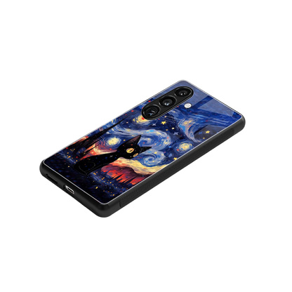 Starry Whiskers stylish phone case for samsung galaxy s24 | glossy glass and slim fit