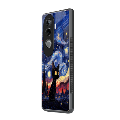 Starry Whiskers vivo v40e mobile cover | shockproof glass phone case