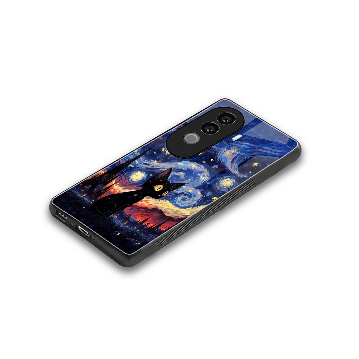 Starry Whiskers stylish phone case for vivo v40e | glossy glass and slim fit