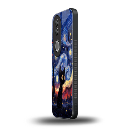 Starry Whiskers vivo v50 mobile cover | shockproof glass phone case