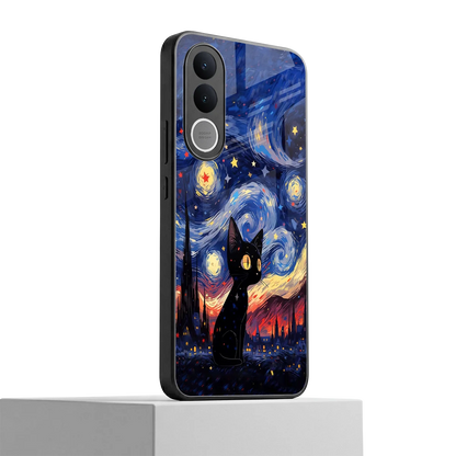 Starry Whiskers vivo v70 fe mobile cover | shockproof glass phone case