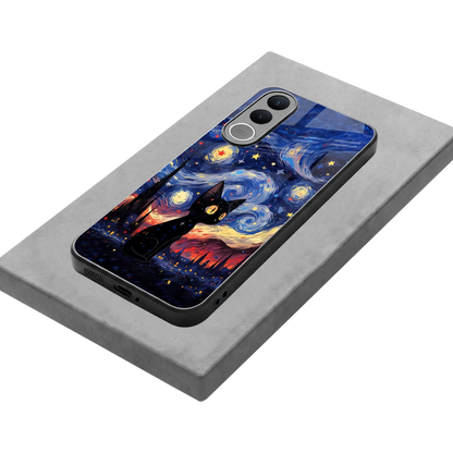 Starry Whiskers stylish phone case for vivo v70 fe | glossy glass and slim fit