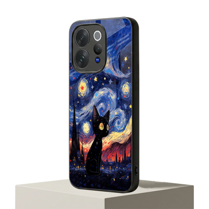 Starry Whiskers vivo v70 mobile cover | shockproof glass phone case
