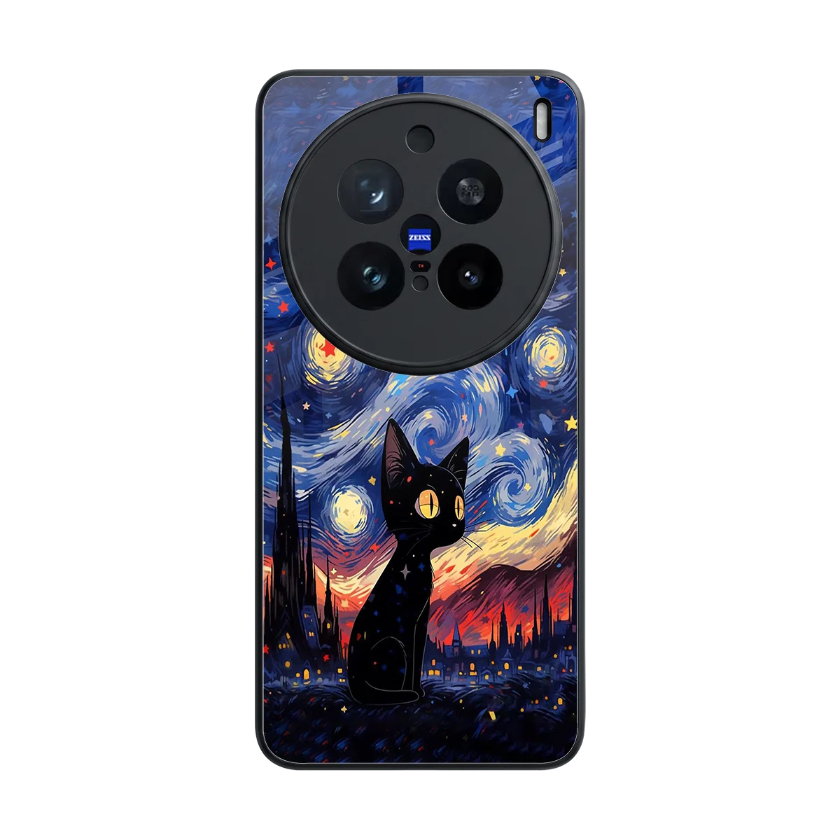 Starry Whiskers back phone cover | glass case for vivo x200 pro
