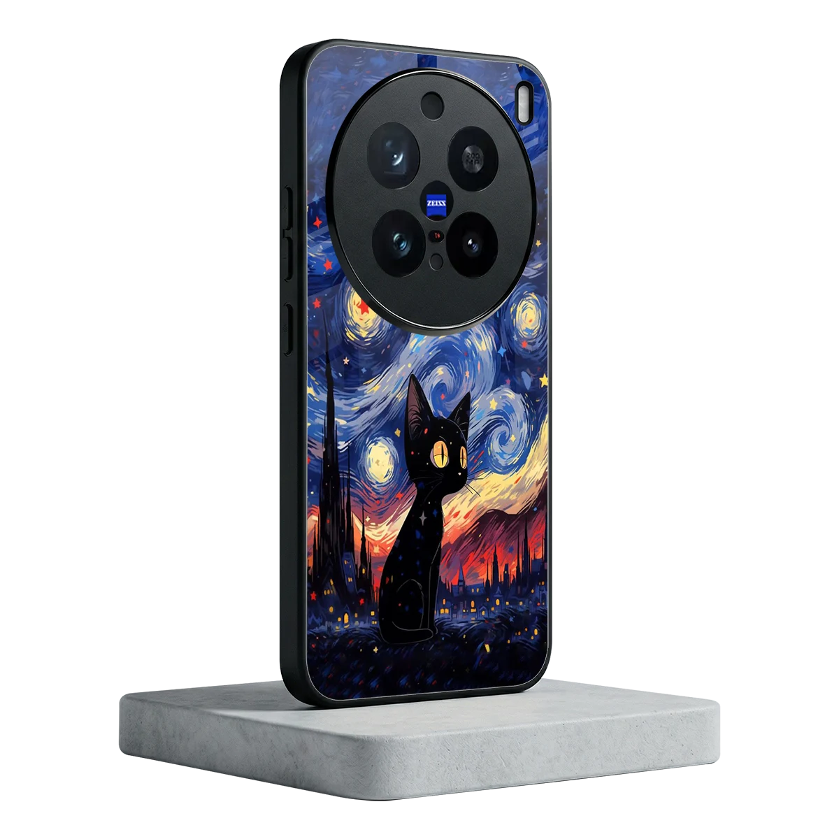 Starry Whiskers vivo x200 pro mobile cover | shockproof glass phone case