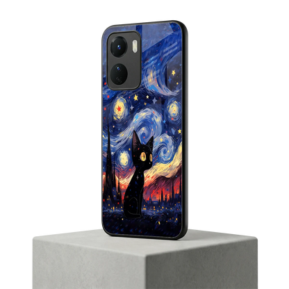 Starry Whiskers vivo y16 mobile cover | shockproof glass phone case