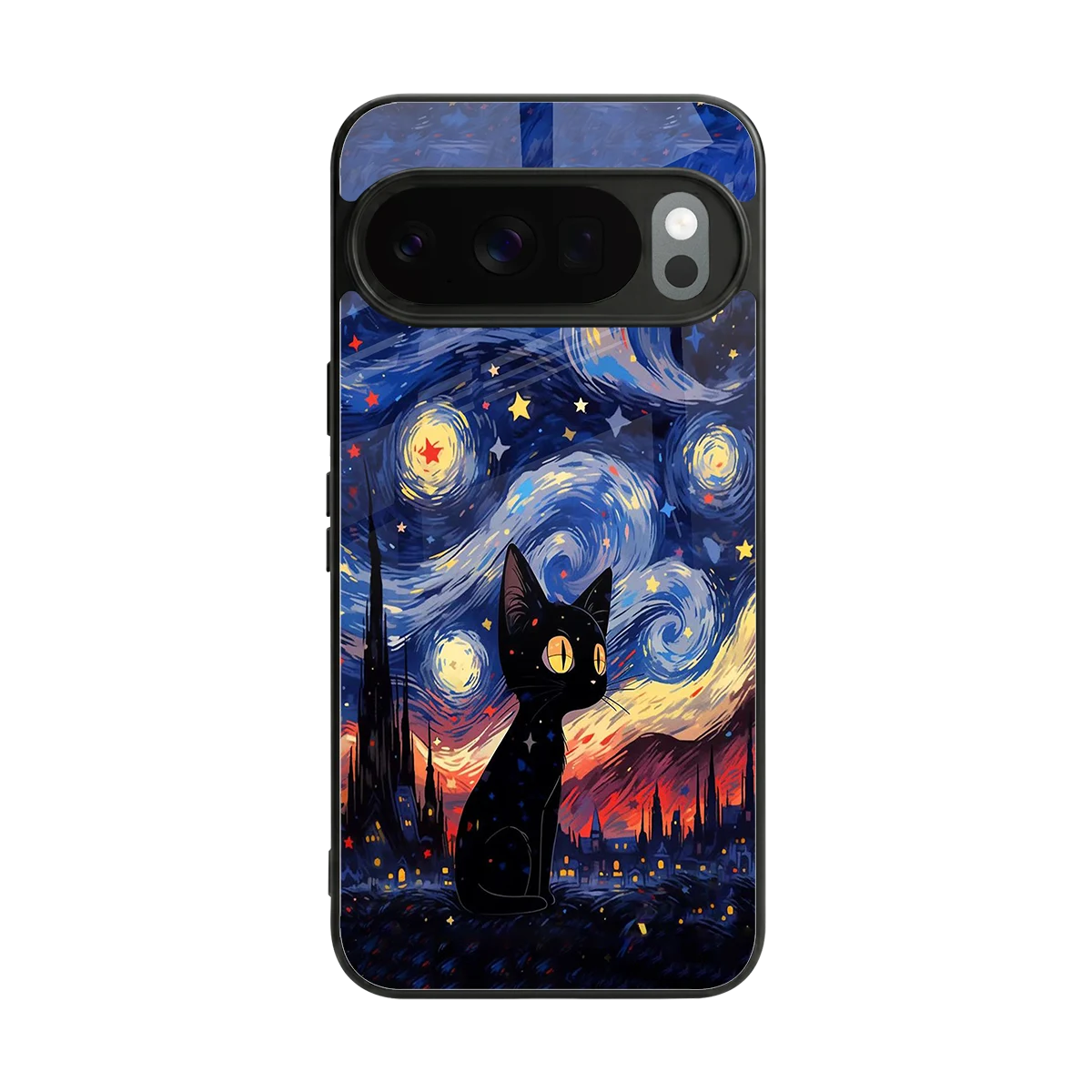 Starry Whiskers back phone cover | glass case for google pixel 10 pro