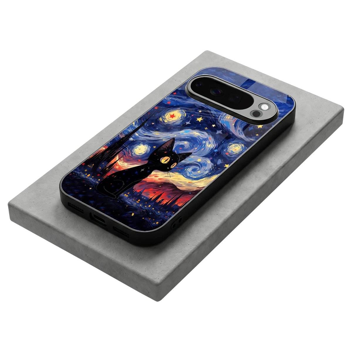 Starry Whiskers stylish phone case for google pixel 10 pro | glossy glass and slim fit