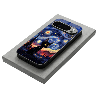 Starry Whiskers stylish phone case for google pixel 10 pro | glossy glass and slim fit