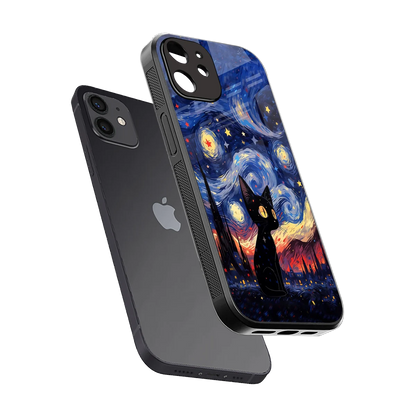 Starry Whiskers sleek iphone 11 cover with tempered glass back and TPU edges