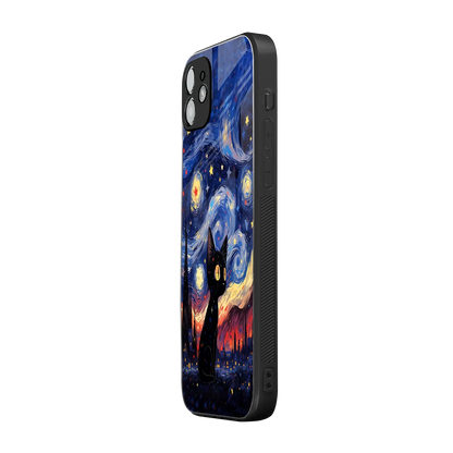 Starry Whiskers iphone 11 mobile cover | shockproof glass phone case