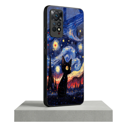 Starry Whiskers redmi note 11 pro mobile cover | shockproof glass phone case
