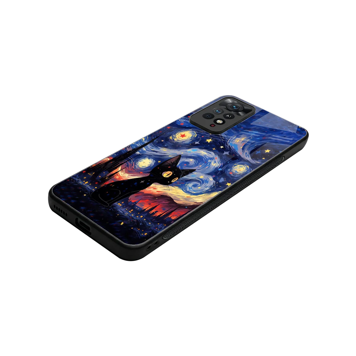Starry Whiskers stylish phone case for redmi note 11 pro | glossy glass and slim fit