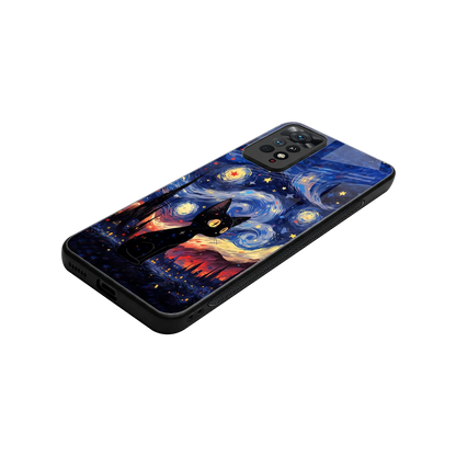 Starry Whiskers stylish phone case for redmi note 11 pro | glossy glass and slim fit
