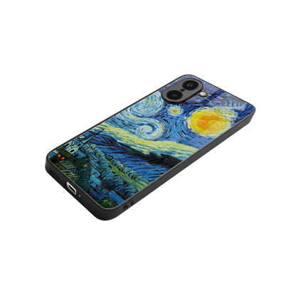 Starry night stylish phone case for oneplus nord ce5 5g | glossy glass and slim fit