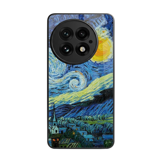 Starry night back phone cover | glass case for oneplus 13
