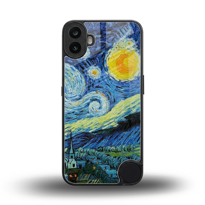 Starry night back phone cover | glass case for cmf nothing phone 1