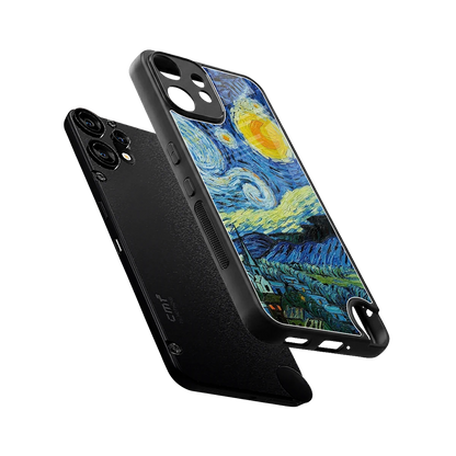Starry night sleek cmf nothing phone 2 pro cover with tempered glass back and TPU edges