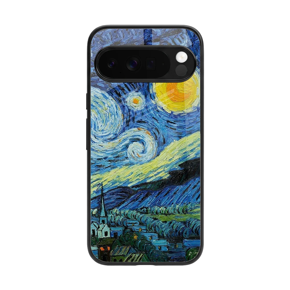 Starry night back phone cover | glass case for google pixel 10 pro xl
