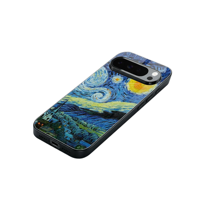 Starry night stylish phone case for google pixel 10 pro xl | glossy glass and slim fit